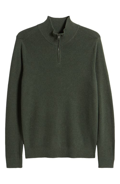 NORDSTROM NORDSTROM COTTON & CASHMERE QUARTER ZIP SWEATER 