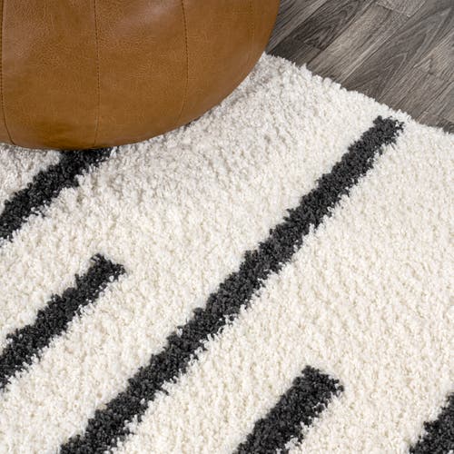JONATHAN Y JONATHAN Y ALARO BERBER STRIPE SHAG AREA RUG 