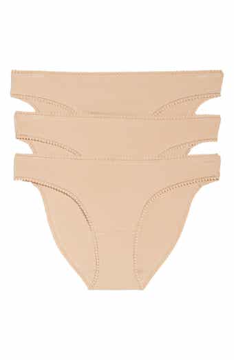 On Gossamer Women's Cabana Cotton Seamless Thong Underwear 3-Pack G2283P3