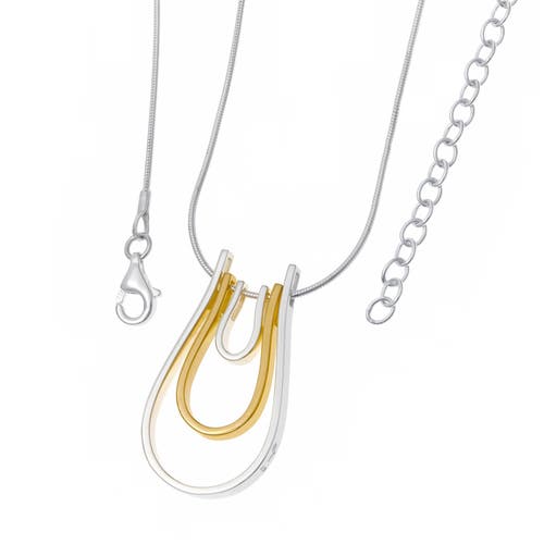Lucy Quartermaine Horse Shoe Tri Pendant In Sterling Silver