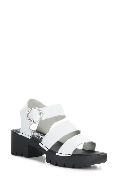 Egly PIatform Sandal in Off White Bridle
