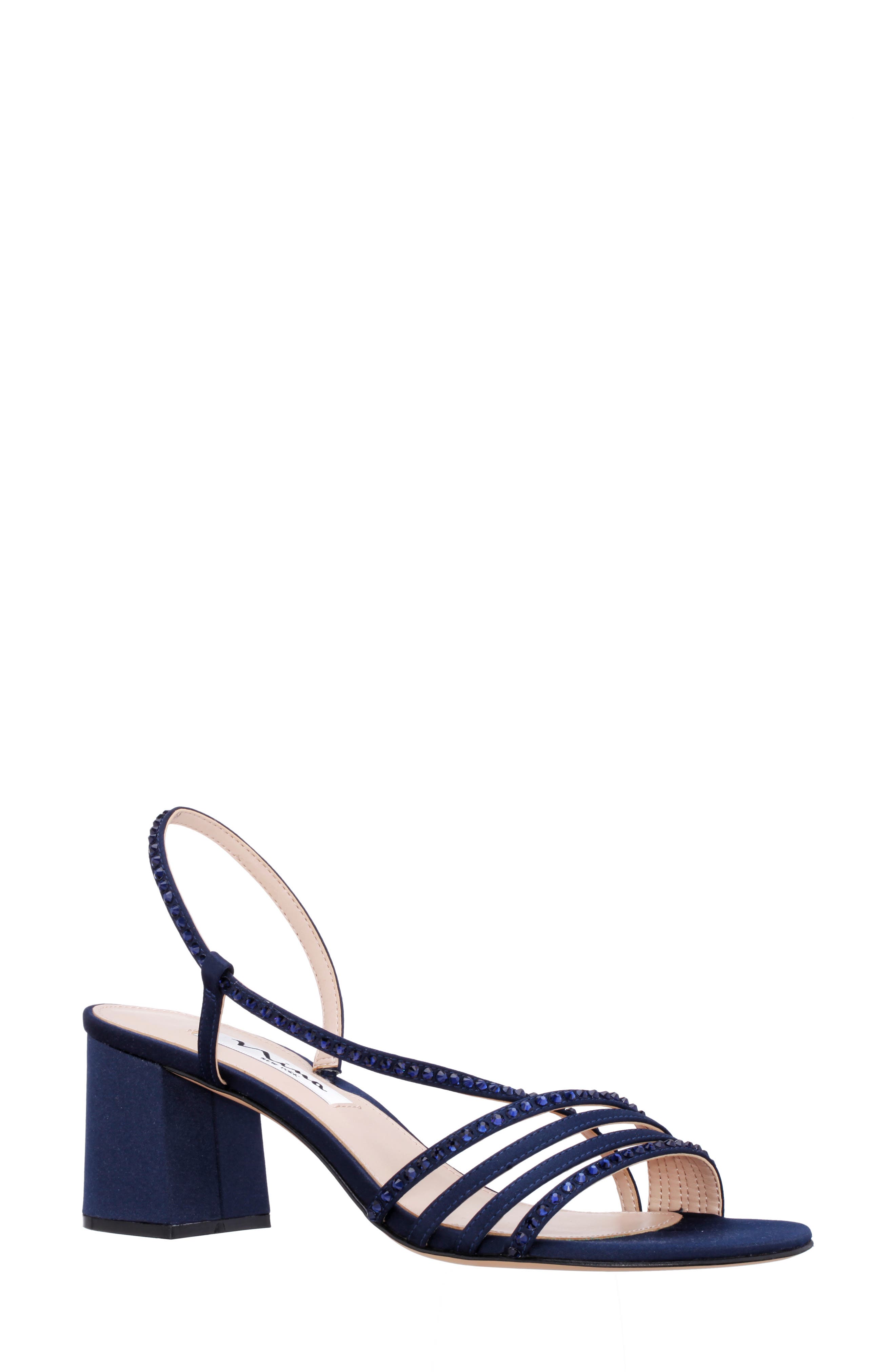 nina blue satin shoes