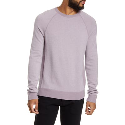 Vince Birdseye Crewneck Wool & Cashmere Sweater, Pink
