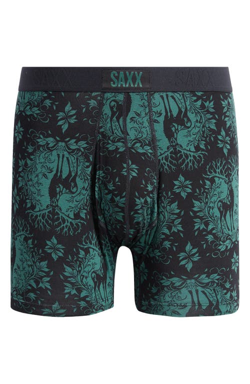 Shop Saxx Ultra Super Soft Relaxed Fit Boxer Briefs In Deer Damask-black