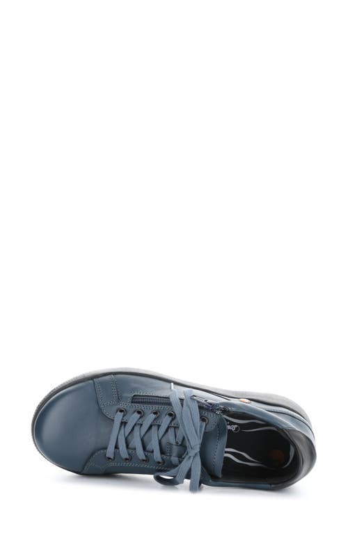 Softinos By Fly London Whiz Sneaker In Denim/black Smooth Leather