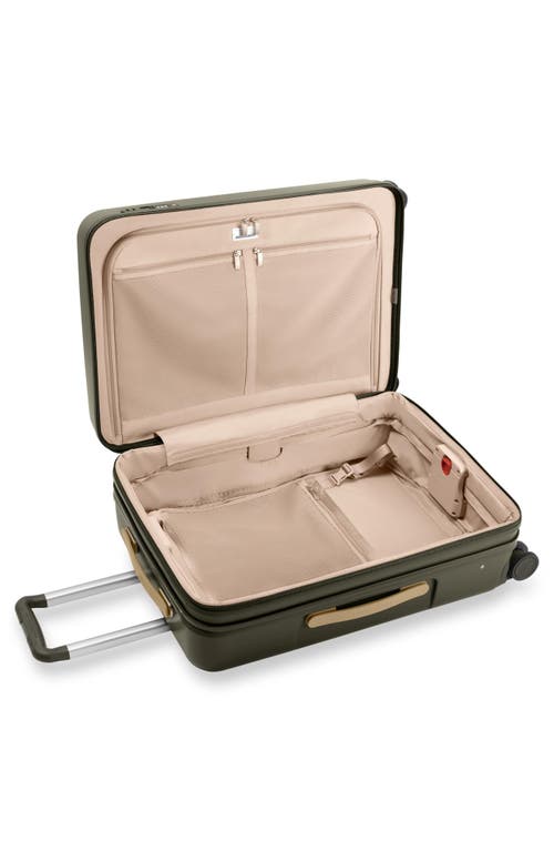 Shop Briggs & Riley Medium Sympatico Expandable 27-inch Spinner Packing Case In Olive