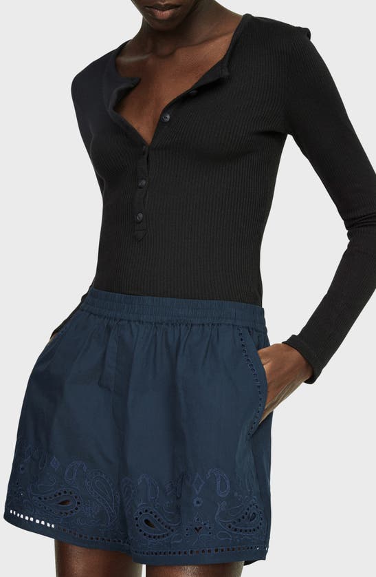Rag & Bone Maye Embroidered Shorts In Salpaisley