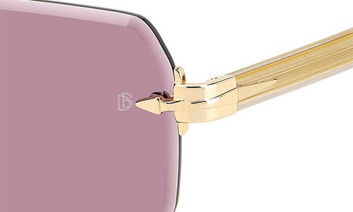 Shop David Beckham Eyewear 56mm Rimless Rectangular Sunglasses In Gold Crystal