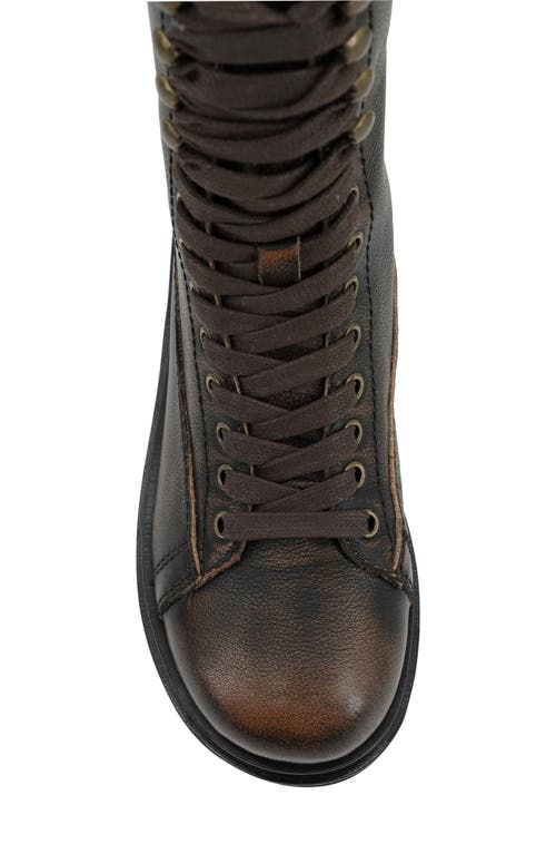 Zigi Artisan Eleanor Platform Bootie In Brown Leather