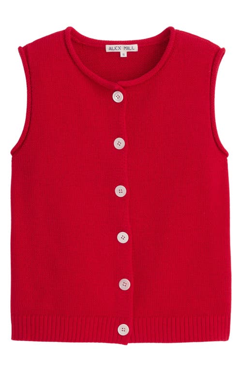 Alex Mill Soho Scoop Linen Cotton Vest In Crimson In Red