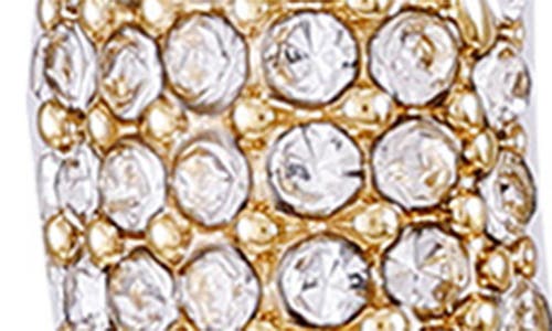 Vince Camuto Pave Centered Hoop Earrings In Gold Tone