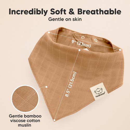 Keababies 8-pack Lumi Muslin Bandana Bibs In Mirage