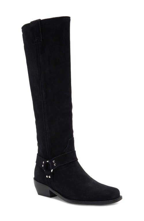 Free People Lockhart Tall Boot in Black Suede