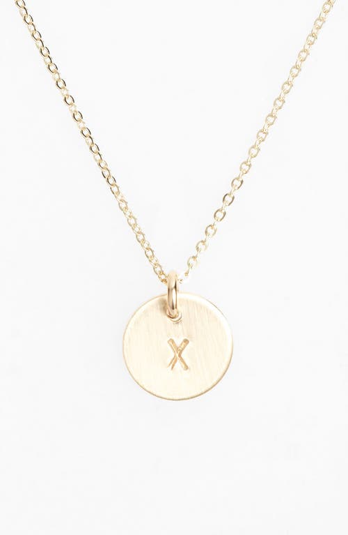14k-Gold Fill Initial Mini Circle Necklace in 14K Gold Fill X