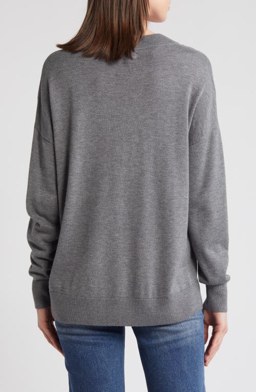 Shop Treasure & Bond Relaxed V-neck Sweater In Grey Dark Heather