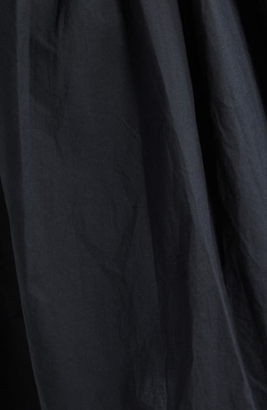 Shop Ulla Johnson Carina Puff Sleeve Cotton Midi Dress In Noir