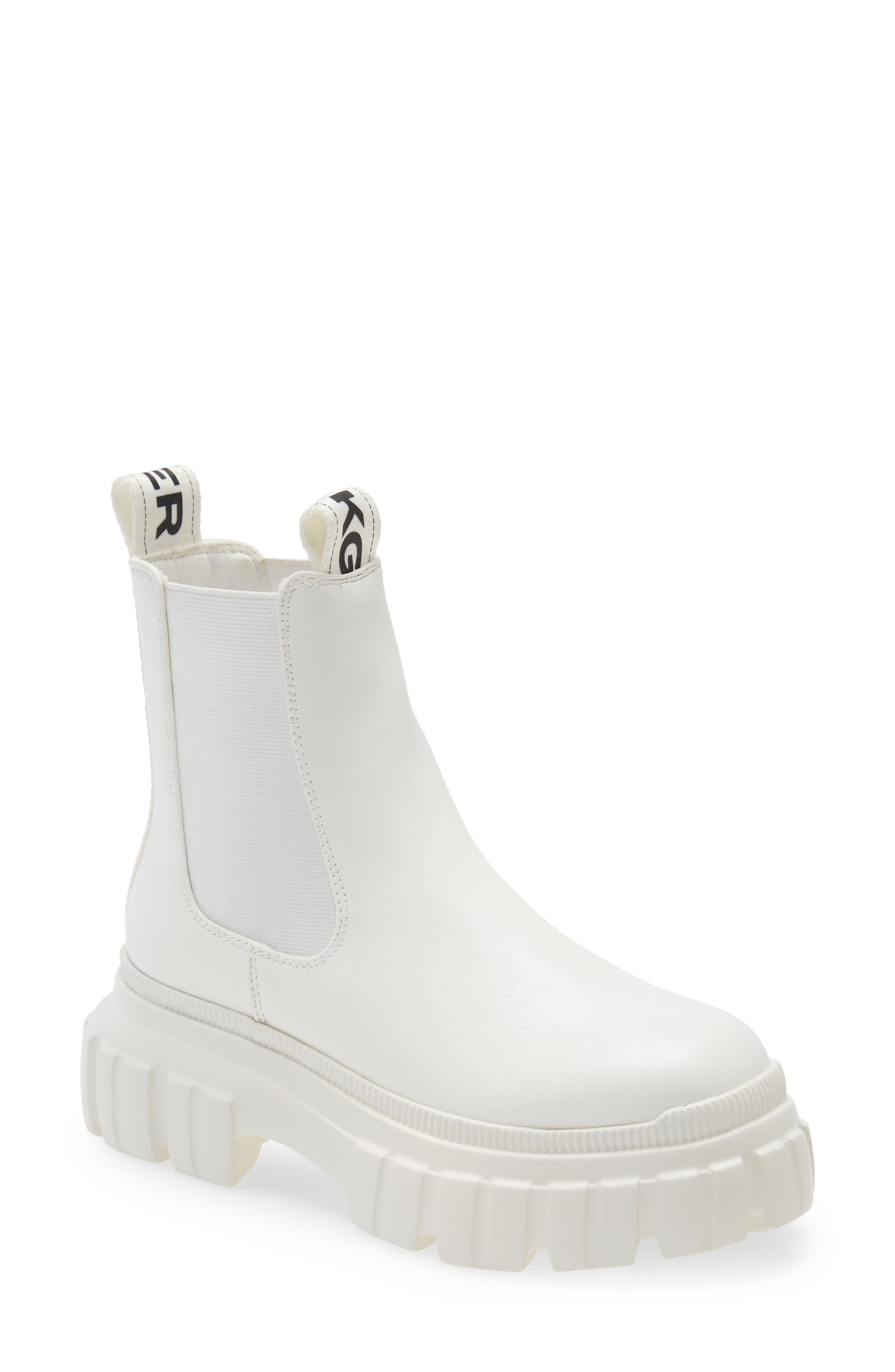 white womens chelsea boots