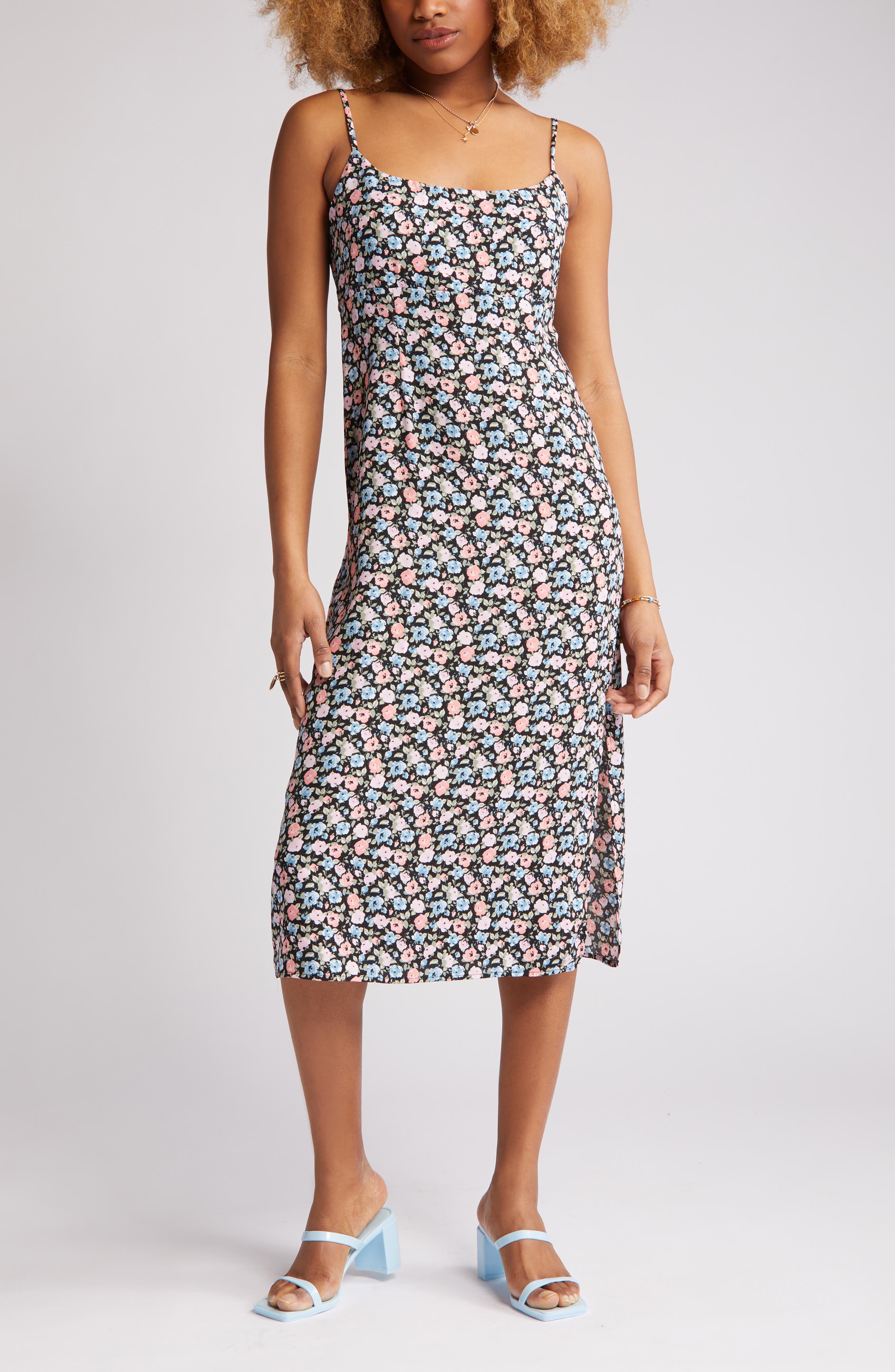 BP. Floral Print Woven Slipdress