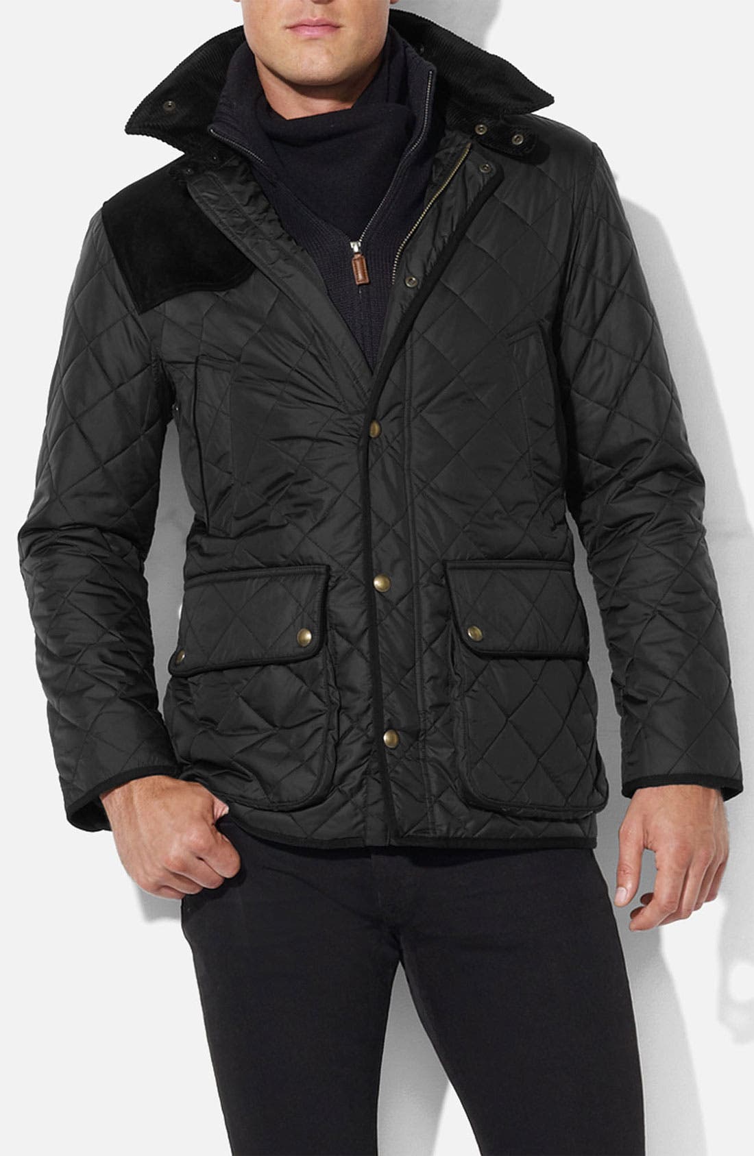 polo quilted car coat