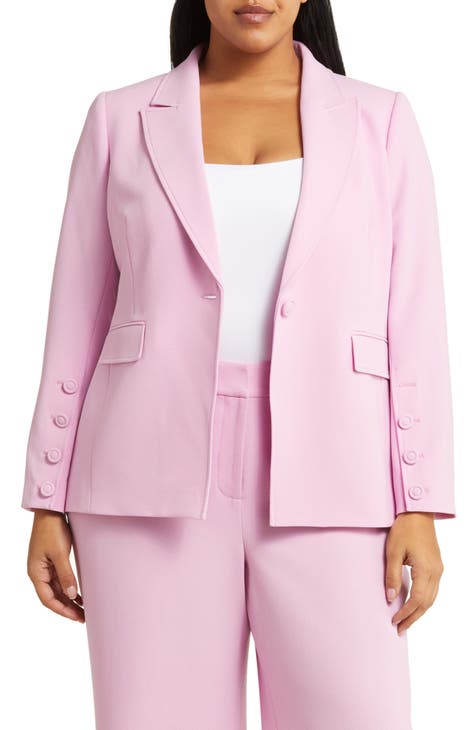 Pink Plus-Size Blazers, Suits & Separates