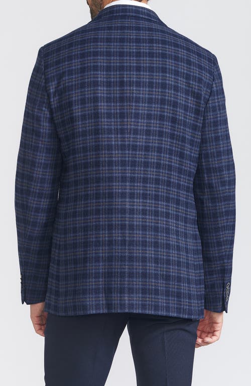 Savile Row Co Plaid Sport Coat In Navy