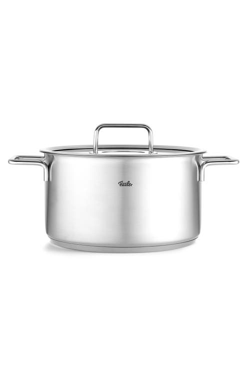 Fissler Pure Collection Stainless Steel Stock Pot With Glass Lid In Stainless Steel