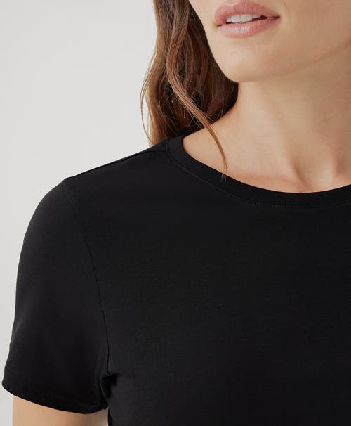 Pact Organic Cotton Softspun Crew Neck Tee In Black