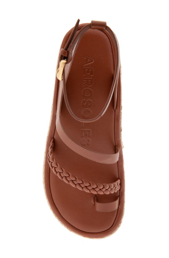 Shop Aerosoles Dolly Espadrille Sandal In Ginger Bread Leather