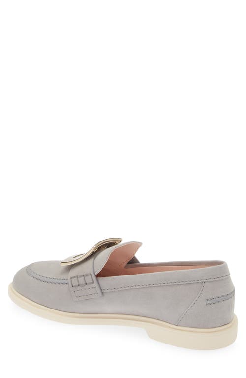 Shop Roger Vivier Viv Rangers Buckle Loafer In Grigio Chiaro