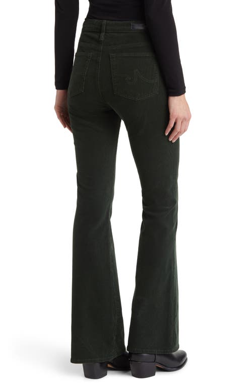 Ag Farrah High Waist Stretch Corduroy Bootcut Pants In Hidden Pine