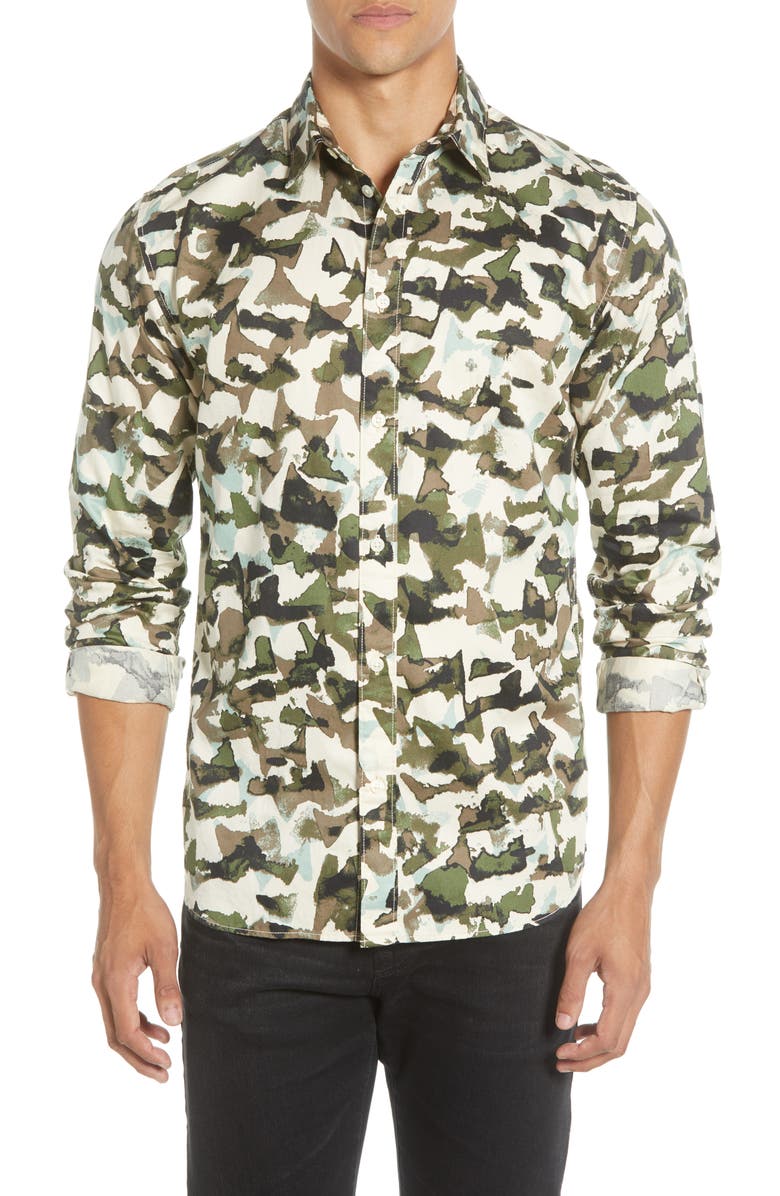 Selected Homme Bryson Slim Fit Camo Button-Up Shirt | Nordstrom