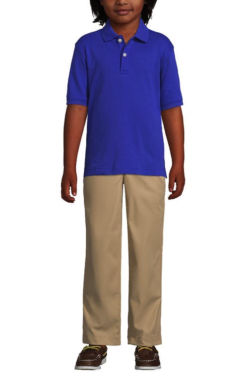 LANDS' END LANDS' END SCHOOL UNIFORM KIDS SHORT SLEEVE INTERLOCK POLO SHIRT 