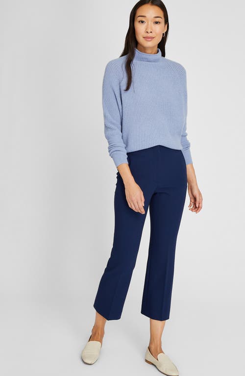 Club Monaco Crop Kick Flare Pants In Navy/bleu Marine