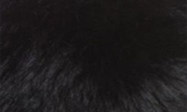 Memoi The Gloria Faux Fur Pom Slipper In Black