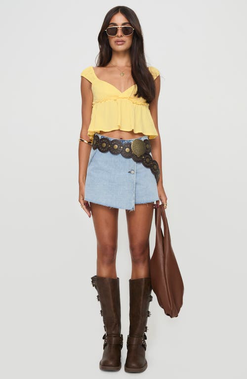 Princess Polly Contardo Short Sleeve Top In Yellow