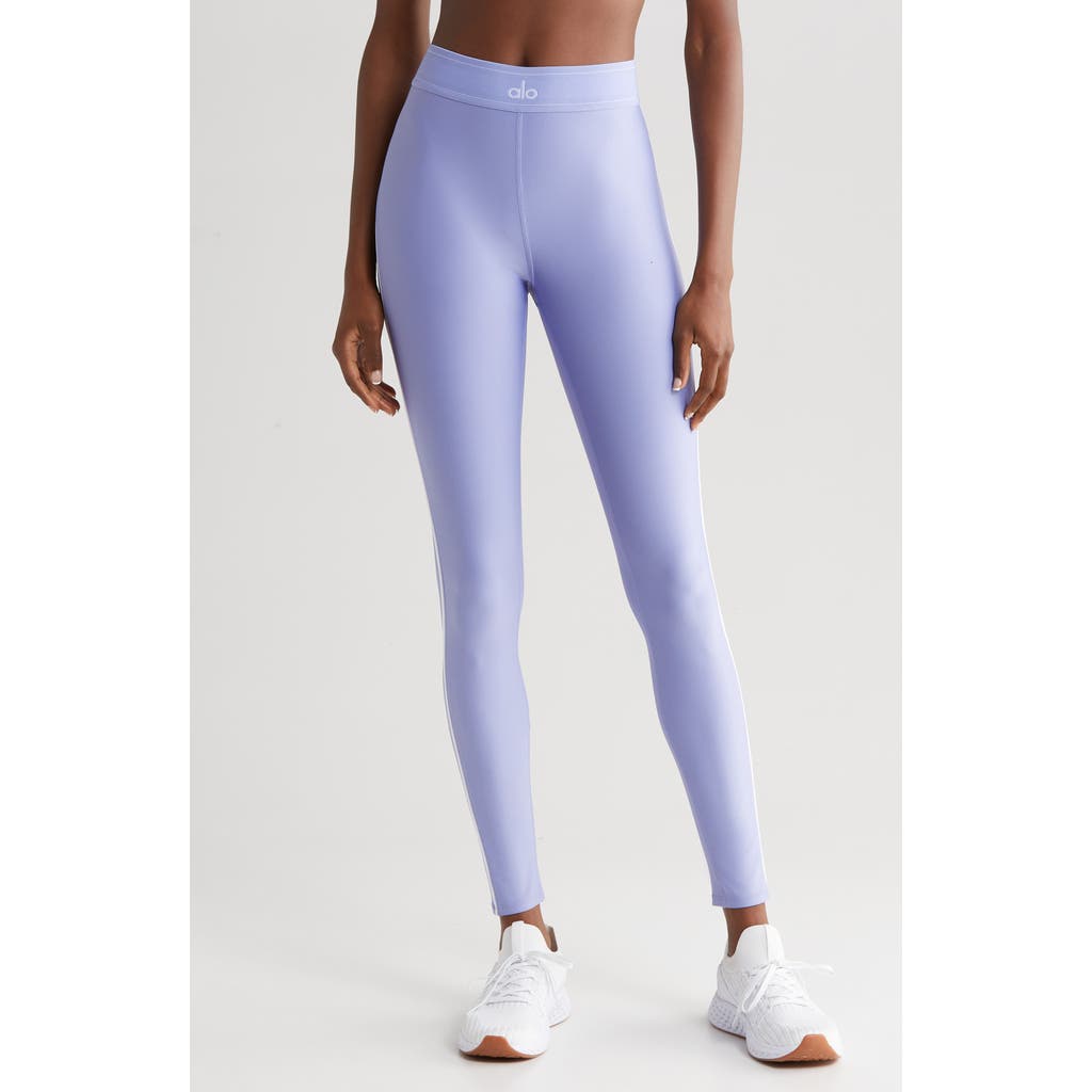 Alo Yoga Alo Suit Up Leggings In Lilac Blue/white