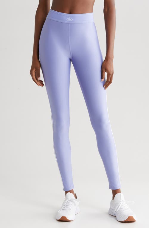 Suit Up Leggings in Lilac Blue/White