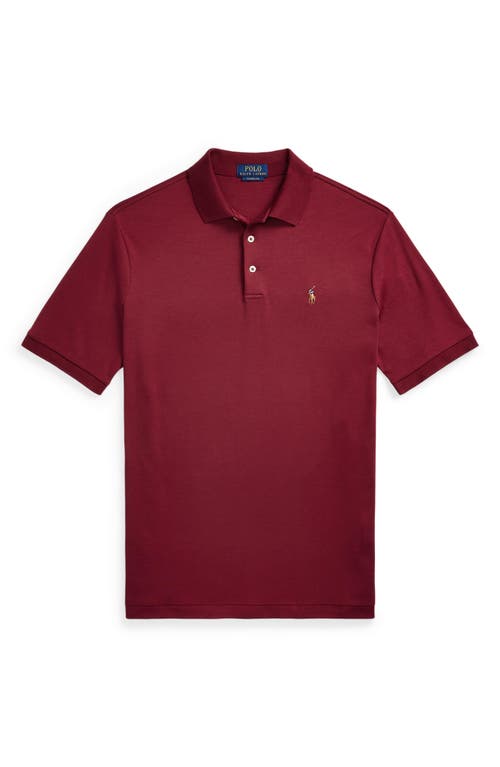 Shop Polo Ralph Lauren Pima Cotton Polo In Red Carpet