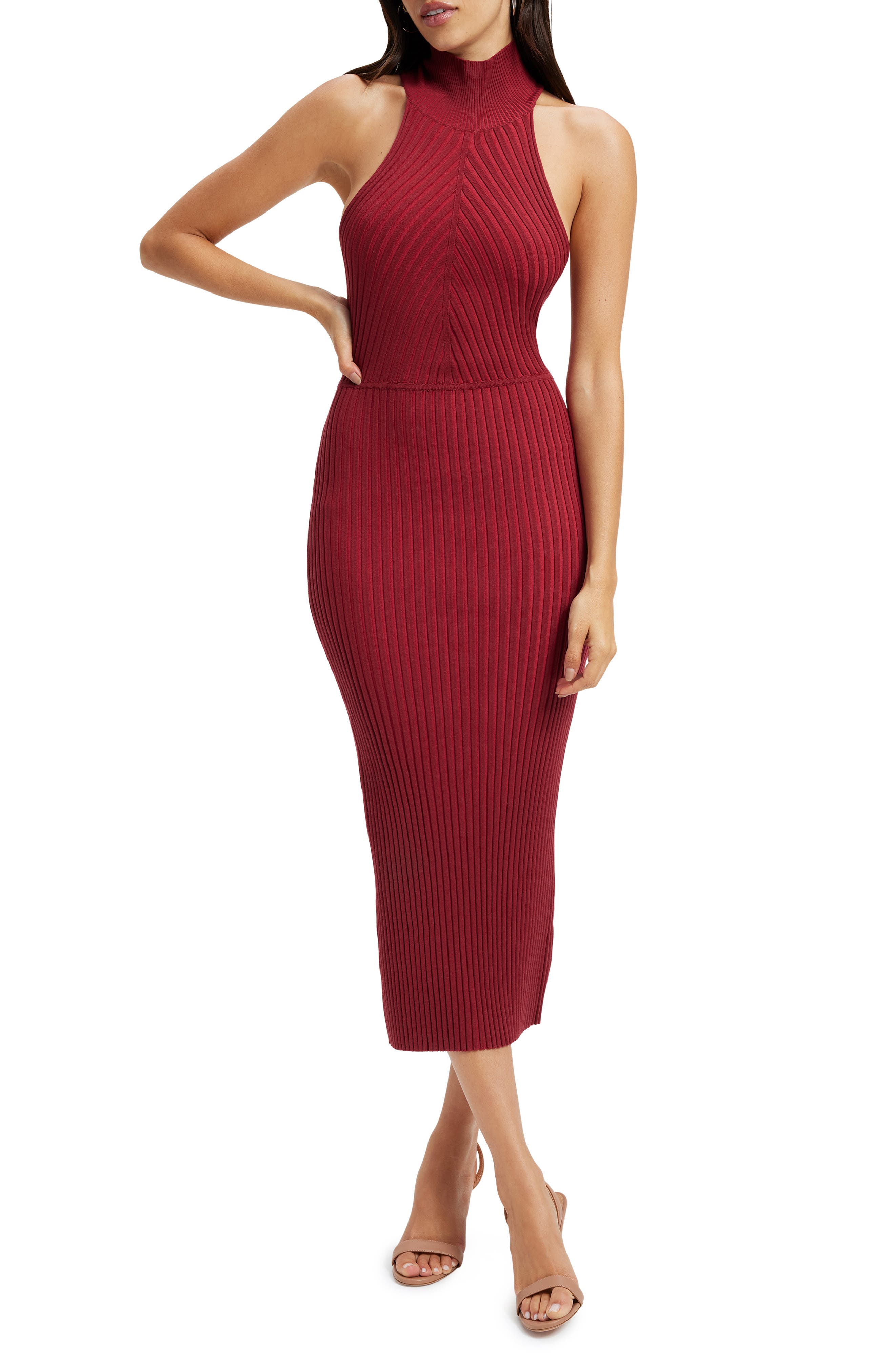 Monse Synthetic Midi Dress in Red Womens Clothing Dresses Casual and day dresses 