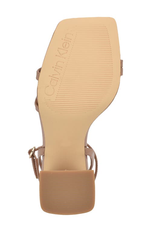 Shop Calvin Klein Sassa Ankle Strap Sandal In Light Natural