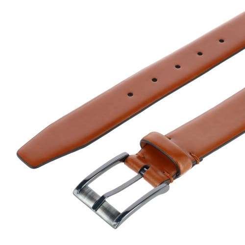 Shop Trafalgar Cameron 35mm Burnished Leather Dress Belt In Tan