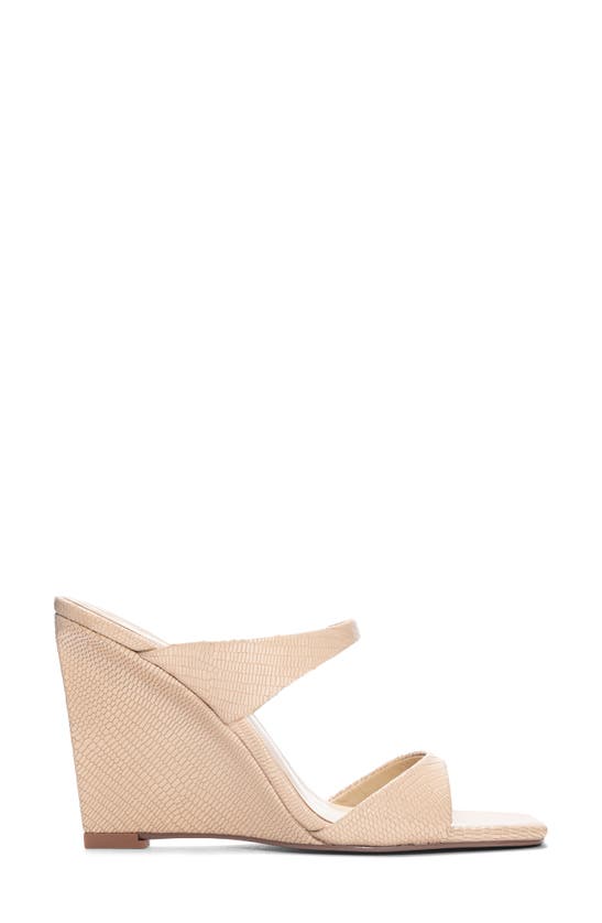 Shop 42 Gold Omira Wedge Sandal In Beige