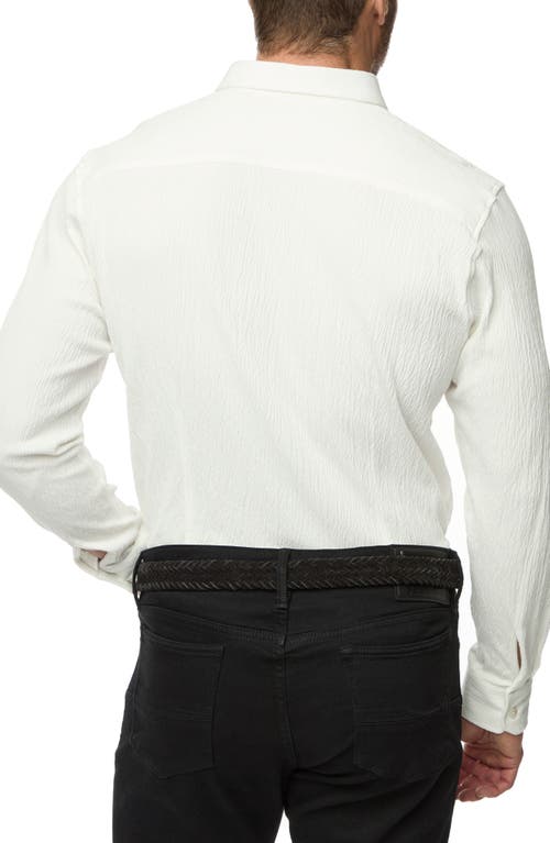 Robert Graham Hammond Tailored Fit Solid Textured Knit Button-up Shirt In White