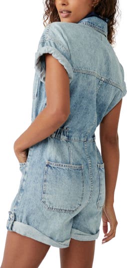 Marci Cotton Denim Romper