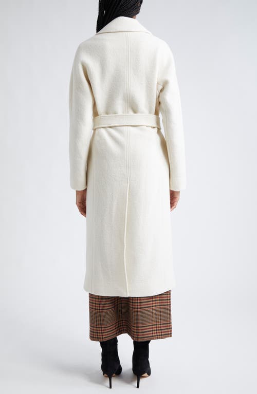 Shop Veronica Beard Della Virgin Wool Dickey Coat In Ecru