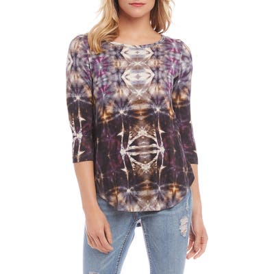 Karen Kane Tie Dye Print Top, Purple