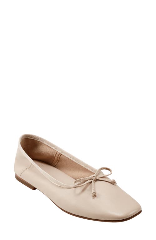 Shop Pure Donna Karan Delaney Square Toe Ballet Flat In Nude