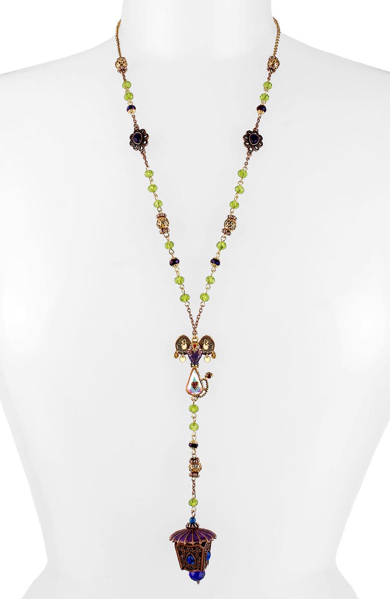 BETSEY JOHNSON 'Morocco Adventure' Long Y-Necklace, Main, color, LANTERN MULTI