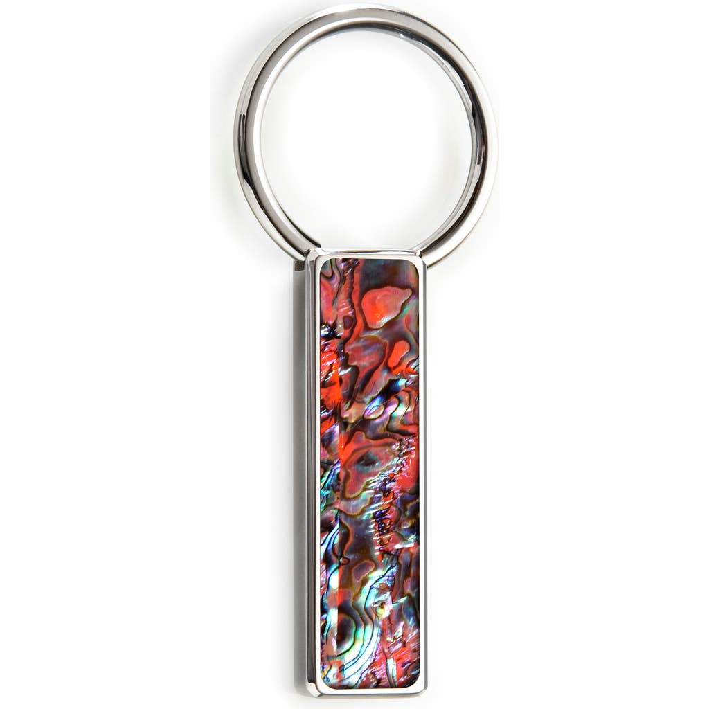 M Clip M-clip® Orange Abalone Key Chain In Red