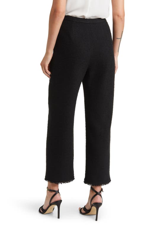 Ted Baker Katyyt Bouclé Straight Leg Ankle Pants In Black